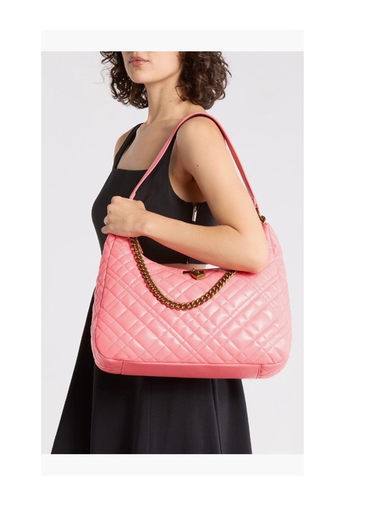 Kurt Geiger Handbags - Kurt Geiger Large Pink Quilted Leather Brixton Hobo Style Shoulder Bag